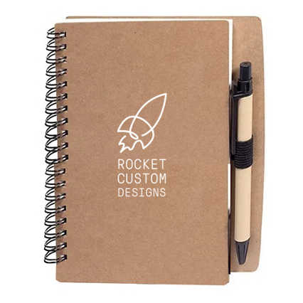 Add Your Logo: Eco Stone Mini Notebook and Pen